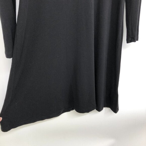 GAP Solid Black bodycon long sleeve scoop  neck dress XS - Picture 14 of 16